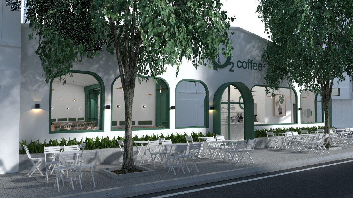 Thiết kế dự án quán cà phê O2 coffee - Gia Phạm - Đơn Vị Thiết Kế Và ...